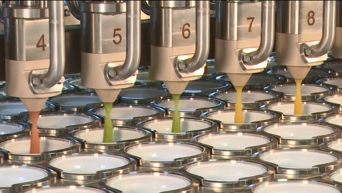 5 NDS dosing stations are installed in a pre-formed cup packaging line for Greek yogurt
