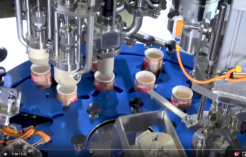 How to Fill and Seal Yogurt in Non-Stackable Paper and Glass Cups at 4,000 Containers per Hour

