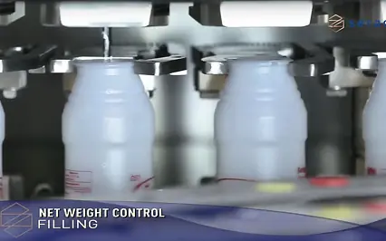 PROBIOTIQUES ET LAITS FERMENTES – Machine de conditionnement rotative pondérale – RB
