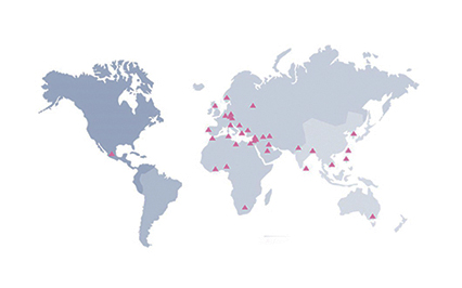 Des agents dans plus de 45 pays
