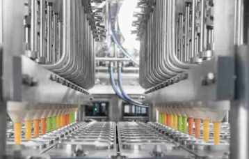 Linear Cup Filling and Sealing Machine for Greek Yogurt with 5 Fruit Layers in Different Cup Formats
