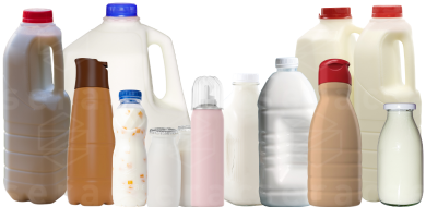 Serac dairy filling machines for various glass, PET, and HDPE milk bottles and jugs
