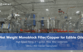 Serac High-Speed Net Weight Filler Capper for Edible Oils
