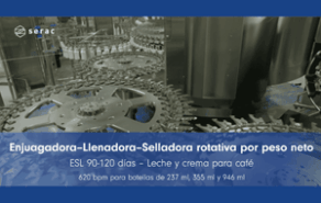 Llenadora Rotativa ESL por Peso Neto. Precisión Láctea.

