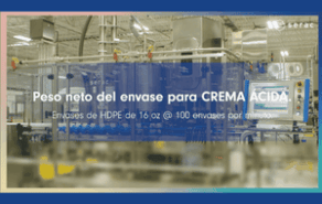 Llenado por Peso Neto para Crema Ácida | HDPE de 16 oz | 100 CPM
