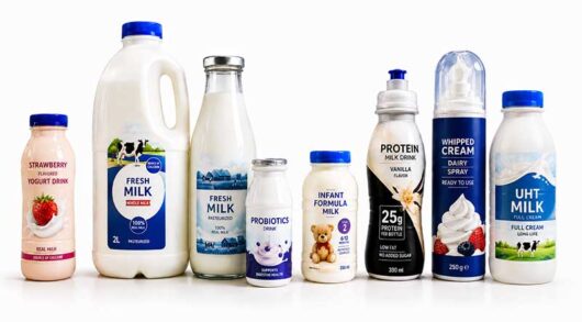 Produits laitiers en bouteilles

